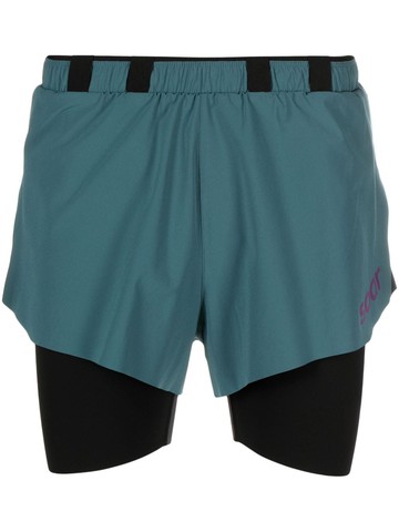 Soar - overlapping-panel performance shorts - men - Elastane - S - Green
