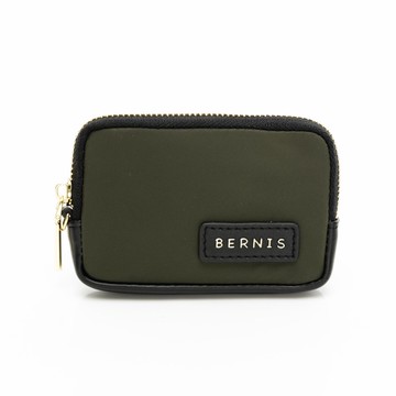 BERNIS 尼龍系列 萬用零錢包 收納包 卡包 拉鍊小包 綠色 馬卡龍色