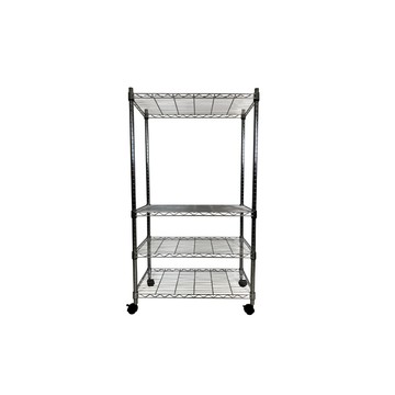 我塑我形 75 x 45 x 125 cm MIT耐重移動式萬用鐵力士鍍鉻四層收納架 置物架 鐵力士架 四層架