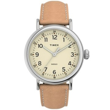 TIMEX  天美時  復刻系列  40毫米標準男士手錶 (米x棕 TXTW2U58700-1)