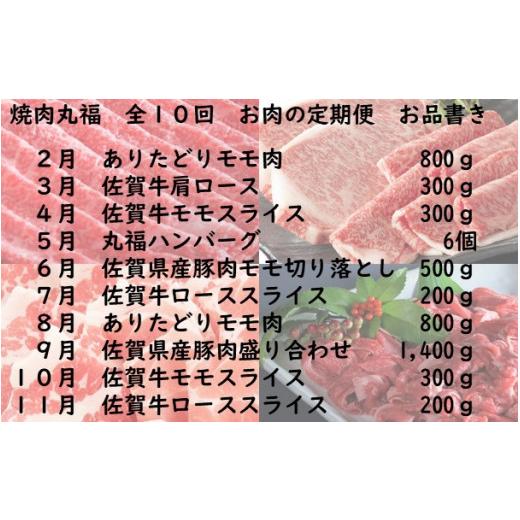 ふるさと納税 佐賀県 玄海町 新丸福　肉の定期便　10回コース