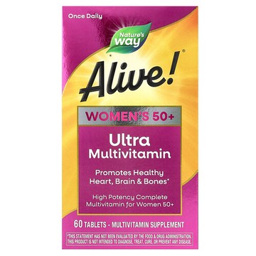 Nature's Way, Alive!® 50 歲以上女性 Ultra 多維生素，60 片