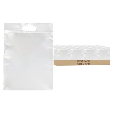 BEST PACK PE拉鍊塑膠購物袋 20號  透明  50個