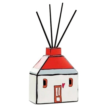 EGAN 歐式小屋系列 擴香瓶 13cm 陶瓷  紅色  1個