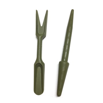 播種育苗移植工具組(幼苗移植叉+點播棒)兩件組-10入/組