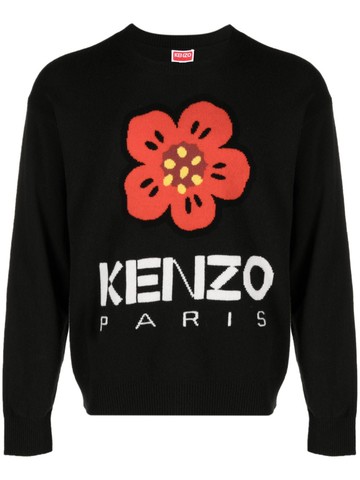 Kenzo - Boke Flower-motif wool jumper - men - Wool - S - Black
