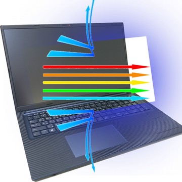 EZstick ASUS X1704 X1704VA 防藍光螢幕貼 抗藍光 (17吋寬)