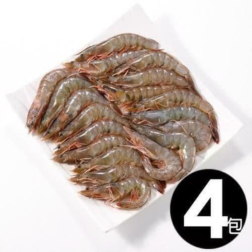 【華得水產】瓜地馬拉特大白蝦2盒(800g土10% 約10-15尾/包/包冰15%)
