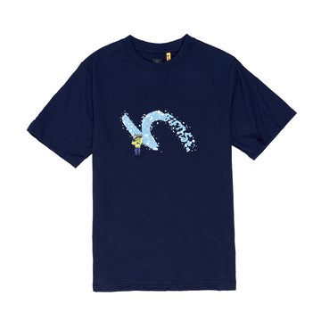 5th STREET｜男裝｜彩繪雪山印花短袖T恤｜丈青