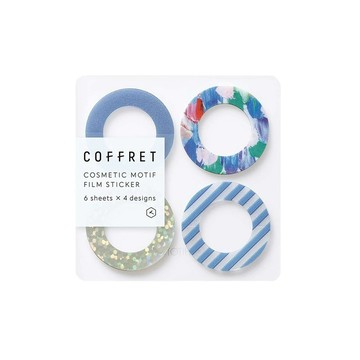 KING JIM HITOTOKI COFFRET調色盤薄膜貼紙 第2彈/ 圈型/ 瀉湖藍