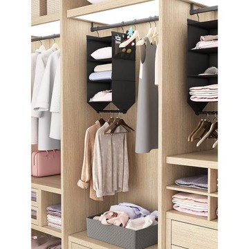 臥室懸掛式衣柜內衣收納掛袋棉布懸掛立體式多層收納袋衣櫥收納盒