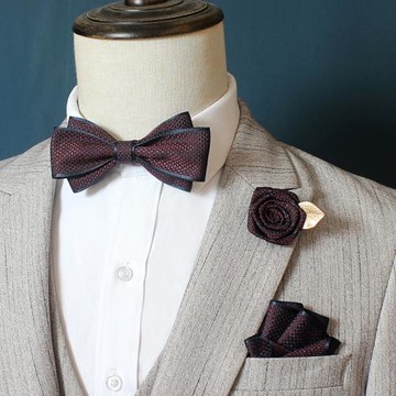 男士領結套裝西裝口袋巾玫瑰花胸針結婚新郎伴郎蝴蝶結韓版領花潮