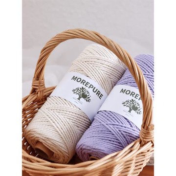 壹樹寶2mm純小扭morepure純棉高貨三股棉繩macrame手工diy21支紗