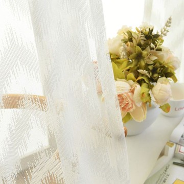 【台灣公司 可打統編】北歐風輕奢美式浪花紗白色窗紗隔斷飄窗民宿浪漫陽臺透光成品紗簾 y8181