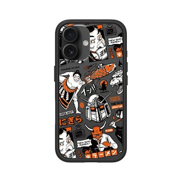 iPhone 16 Mod NX 黑 - Paiheme Studio - Black Orange Mix-透明