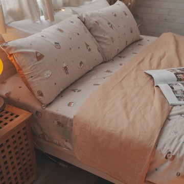 二層紗 甜點星球 加大床包三件組 觸感親膚柔軟 台灣製 棉床本舖