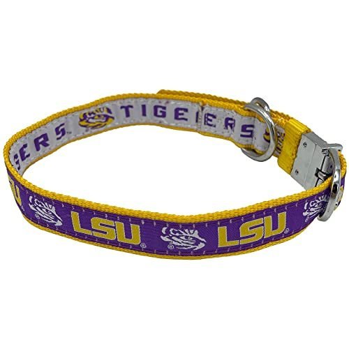 Lsu dog store collar and leash