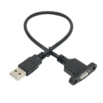 全包USB延長線帶耳朵螺絲孔機箱防塵防銹USB2.0公對母數據面板線【宜家良品百貨】