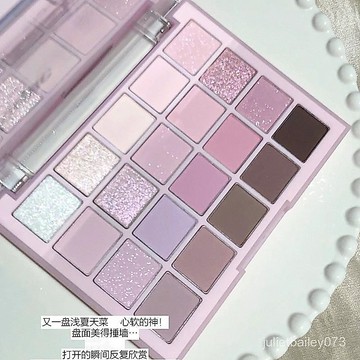 ♡ 𝑪𝒉𝒊𝒄 𝒖 ♡韓係僞素顔20色眼影盤低飽和珠光啞光粉紫蜜瓜大地色學生裸妝平價