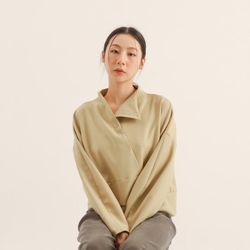 【經典原創】Jiaozhi_交織褶片上衣_CLT513_芥黃