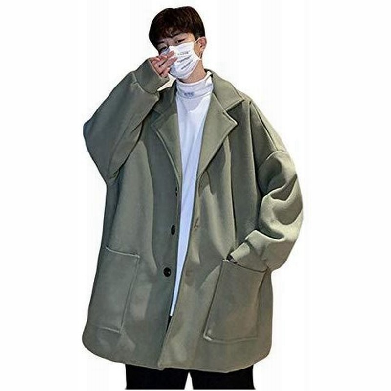 Ppeireeメンズ チェスターコート 秋冬 スーツジャケット ゆったり トレンチコート オーバーサイズ アウター 厚手 通販 Lineポイント最大0 5 Get Lineショッピング