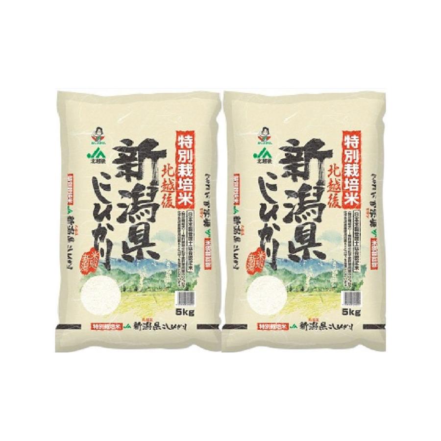 新潟 JA北越後産 特別栽培米コシヒカリ 5kg×2   送料無料(北海道・沖縄・離島は配送不可)