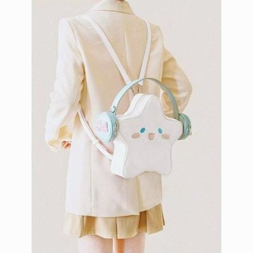 【台灣有貨】實拍 爆款可愛星星卡通雙肩包2024新款原創學院風少女軟妹通勤包