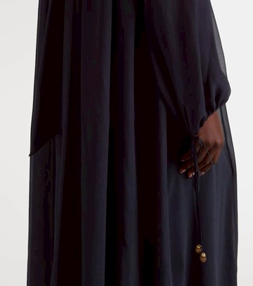Chloé Gathered silk georgette maxi dress
