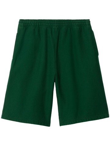 Burberry - Equestrian Knight-logo cotton shorts - men - Cotton/Cotton - XS - Green
