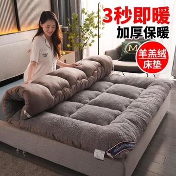 加厚保暖羊羔絨床墊床褥1.51.8米榻榻米單人雙人床褥子墊被22.2