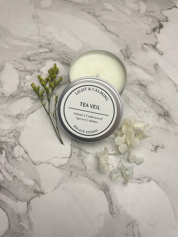 東方木質調 Luxurious & Elegant | 清茶薄紗 手工精油大豆蠟燭