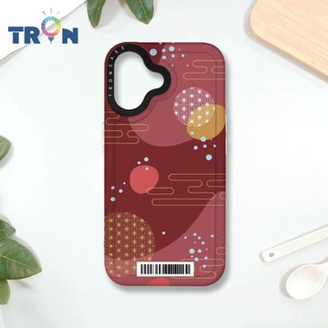 TRON IPHONE 16 日系和風圓點流雲系列 防摔 MAGSAFE 磁吸 太空載具殼 透白 手機殼
