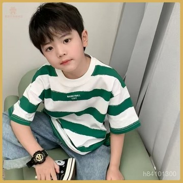 爆款熱推💖全臺免運 【一週內2100+人拚單】兒童純棉短袖男童女童T恤夏季半袖中大童新款圓領寬鬆痞帥體恤 OC0M
