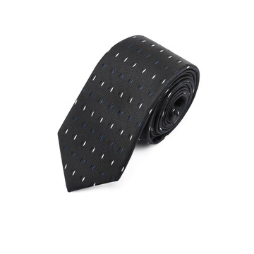 絲質點狀配襯領帶/黑色 | 5110033099