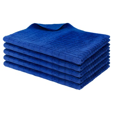 Clean Trouble Shooter 多功能超細纖維輕便格紋抹布 40 x 60 公分  5個  藍色