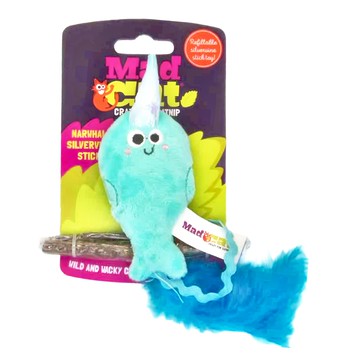Mad Cat 兩用貓草包  獨角鯨  1個