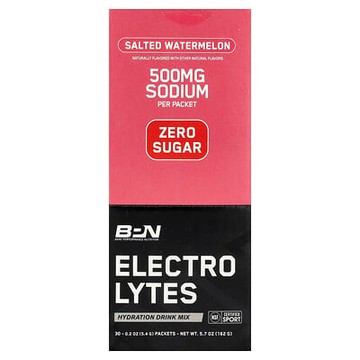 BPN, 電解質，補水混合飲品，鹹西瓜味，30 包，每包 0.2 盎司（5.4 克）
