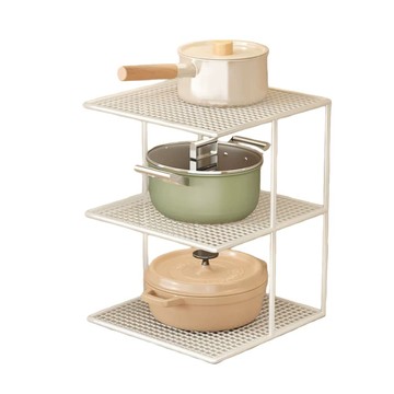餐具收納 廚房置物架 下水槽鍋具收納架 台面分層多功能鍋架 家用櫥櫃內儲物架 鍋架 碗筷架 廚房收納架