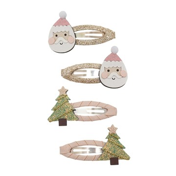 英國Mimi & Lula｜AW25_Xmas聖誕老公公滴答夾4入