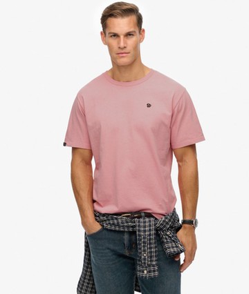 Superdry Men's Essentials Relaxed T-shirt Pink Size: S