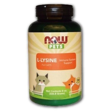 NOW PETS每朝保健-貓用離胺酸粉 8oz/226.8g (4450)(購買第二件贈送寵喵樂-貓草玩具x1包)