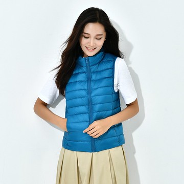 羽絨夾克白鴨絨背心-立領輕薄保暖短款男女外套12色73wc41【獨家進口】【米蘭精品】