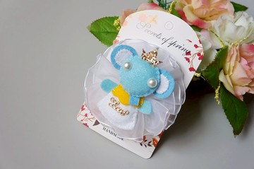 G1-寶寶兒童幼兒嬰兒髮夾-髮夾髮束髮箍髮帶 大象