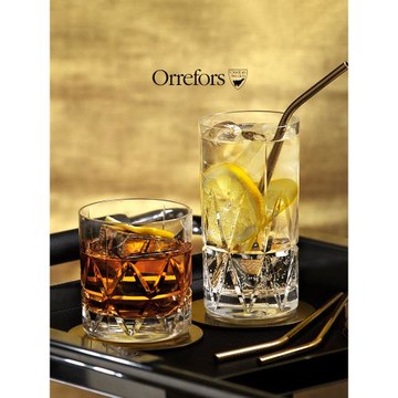 瑞典進口Orrefors 水晶玻璃杯威士忌杯洋酒杯家用套裝4支裝