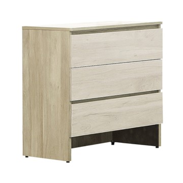 文創集 瑞歐雙色2.7尺三抽斗櫃-80x40x80cm免組