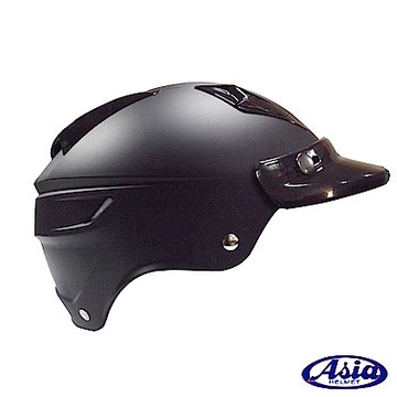 ASIA A-613四合扣半罩式安全帽(不含鏡片) 平黑
