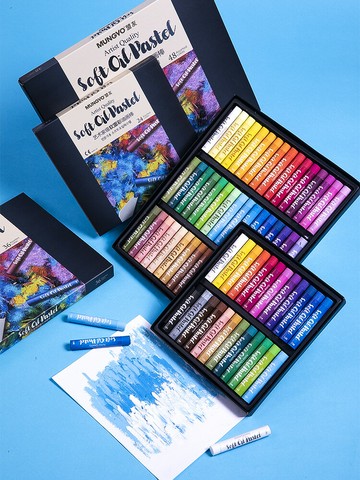 盟友油畫棒套裝24色36色48色72色兒童軟性油性重彩濃彩棒蠟筆專業美術學生繪畫顏料棒初學者成人美術專業級