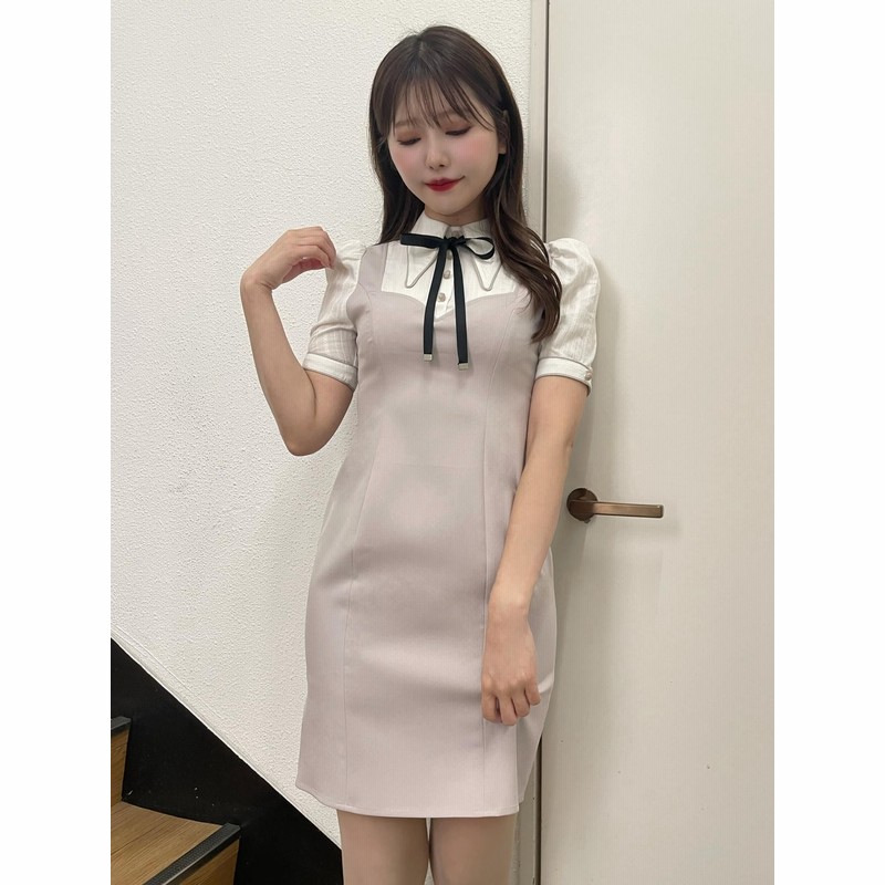 EATME バイカラーパイピングレイヤードワンピース 通販 LINEポイント