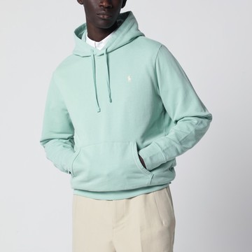 Aquamarine cotton hoodie