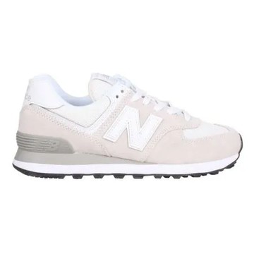 NEWBALANCE 男女復古休閒鞋-574系列 麂皮 慢跑 NB N字鞋 淺灰白